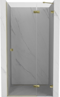 Mexen Lunar desna zglobna vrata za tuš 115 cm, prozirna, zlatna - 834-115-000-50-00-P