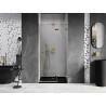 Mexen Lunar dušiuksed paremal avatavad, 125 cm, läbipaistvad, kuldsed - 834-125-000-50-00-P