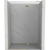 Mexen Lunar 130 cm Right Hinged Shower Door, Transparent, Gold - 834-130-000-50-00-P