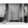 Mexen Lunar drzwi prysznicowe uchylne prawe 130 cm, transparent, złote - 834-130-000-50-00-P