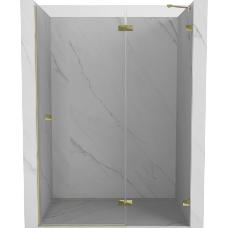 Mexen Lunar parema hingega duššiuks 135 cm, läbipaistev, kuldne - 834-135-000-50-00-P