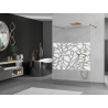 Mexen Kioto mampara de ducha independiente 100 x 200 cm, diseño blanco 8 mm, oro rosa - 800-100-002-60-85