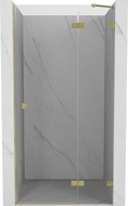 Mexen Lunar desna zakretna tuš vrata 75 cm, prozirna, zlatna mat - 834-075-000-55-00-P