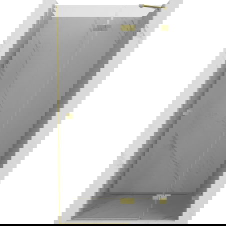 Mexen Lunar duschdörrar svängbara höger 80 cm, transparent, borstad guld - 834-080-000-55-00-P