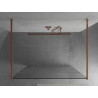 Mexen Kioto mampara de ducha independiente 110 x 200 cm, diseño blanco 8 mm, oro rosa - 800-110-002-60-85