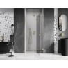 Mexen Lunar right-hinged shower door 95 cm, transparent, brushed gold - 834-095-000-55-00-P