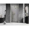 Mexen Lunar 110 cm Right Hinged Shower Door, Transparent, Brushed Gold - 834-110-000-55-00-P