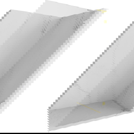 Mexen Lunar L tuš stena Walk-in desna 80 x 200 cm, prozorna 8 mm, zlata brušena - 830L-080-000-55-00-P