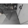 Mexen Kioto paroi de douche autoportante 100 x 200 cm, motif blanc 8 mm, noir - 800-100-002-70-85