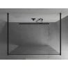 Mexen Kioto paroi de douche autoportante 100 x 200 cm, motif blanc 8 mm, noir - 800-100-002-70-85