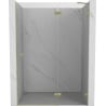 Mexen Lunar porte de douche battante droite 130 cm, transparent, or brossé - 834-130-000-55-00-P