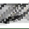 Mexen Lunar Dusch-Schwingtür rechts 130 cm, transparent, gebürstetes Gold - 834-130-000-55-00-P