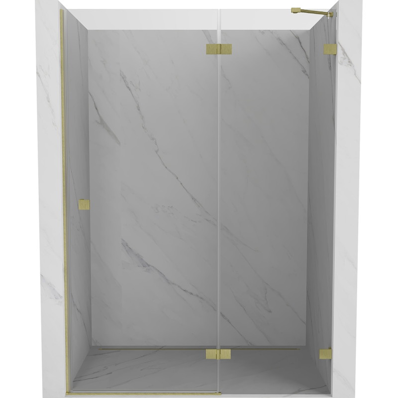 Mexen Lunar parema hingega dušiuks 135 cm, läbipaistev, harjatud kuldne - 834-135-000-55-00-P