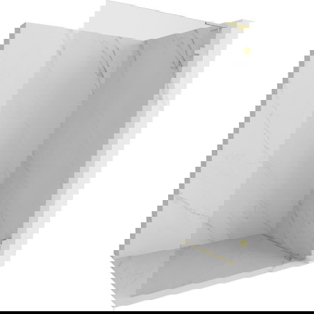 Mexen Lunar L tuš pregrada Walk-in desna 120 x 200 cm, prozorna 8 mm, zlata brušena - 830L-120-000-55-00-P