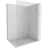 Mexen Lunar L zidna paravan Walk-in desna 120 x 200 cm, prozirna 8 mm, zlatno brušena - 830L-120-000-55-00-P