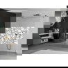 Mexen Kioto vrijstaande douchewand 120 x 200 cm, wit patroon 8 mm, zwart - 800-120-002-70-85