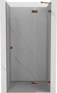 Mexen Lunar desna zakretna tuš vrata 80 cm, prozirna, roza zlato - 834-080-000-60-00-P