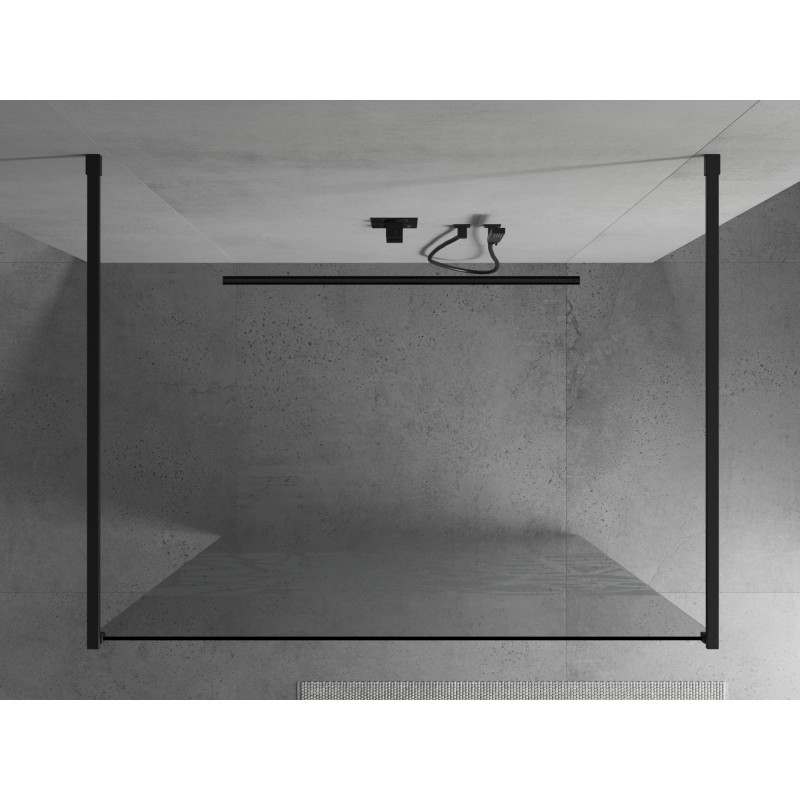 Mexen Kioto vabas seisev dušisein 130 x 200 cm, valge muster 8 mm, must - 800-130-002-70-85