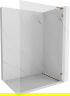 Mexen Lunar L Duschwand Walk-in rechts 60 x 200 cm, transparent 8 mm, Roségold - 830L-060-000-60-00-P