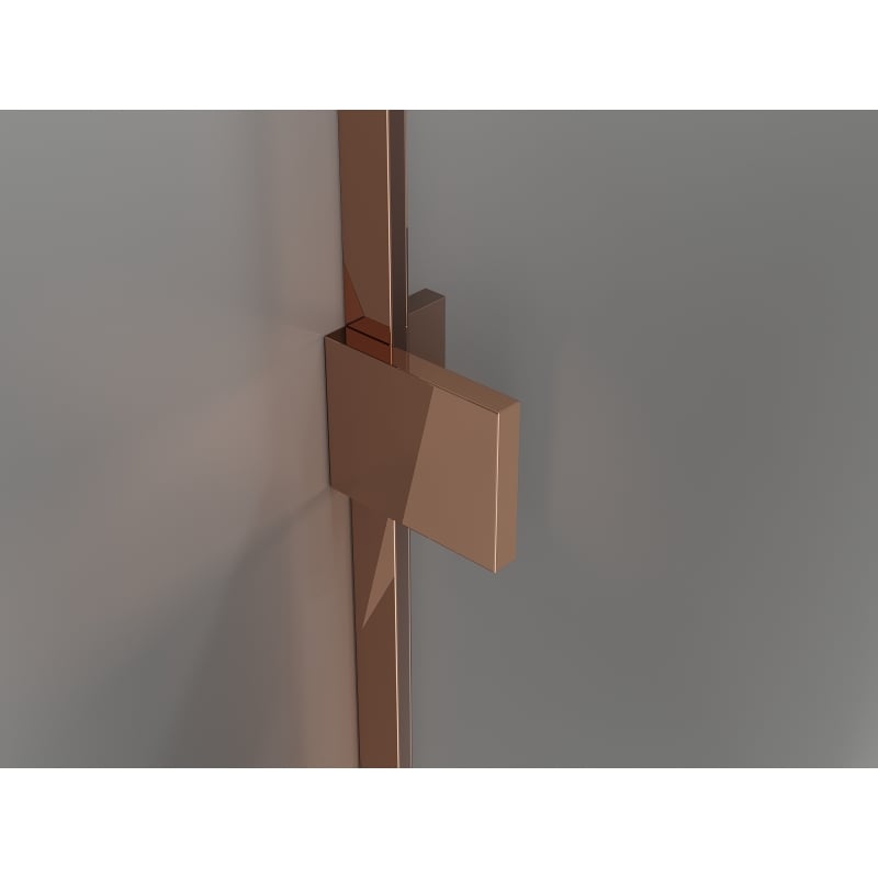 Mexen Lunar L Douchewand Walk-in rechts 60 x 200 cm, transparant 8 mm, roze goud - 830L-060-000-60-00-P