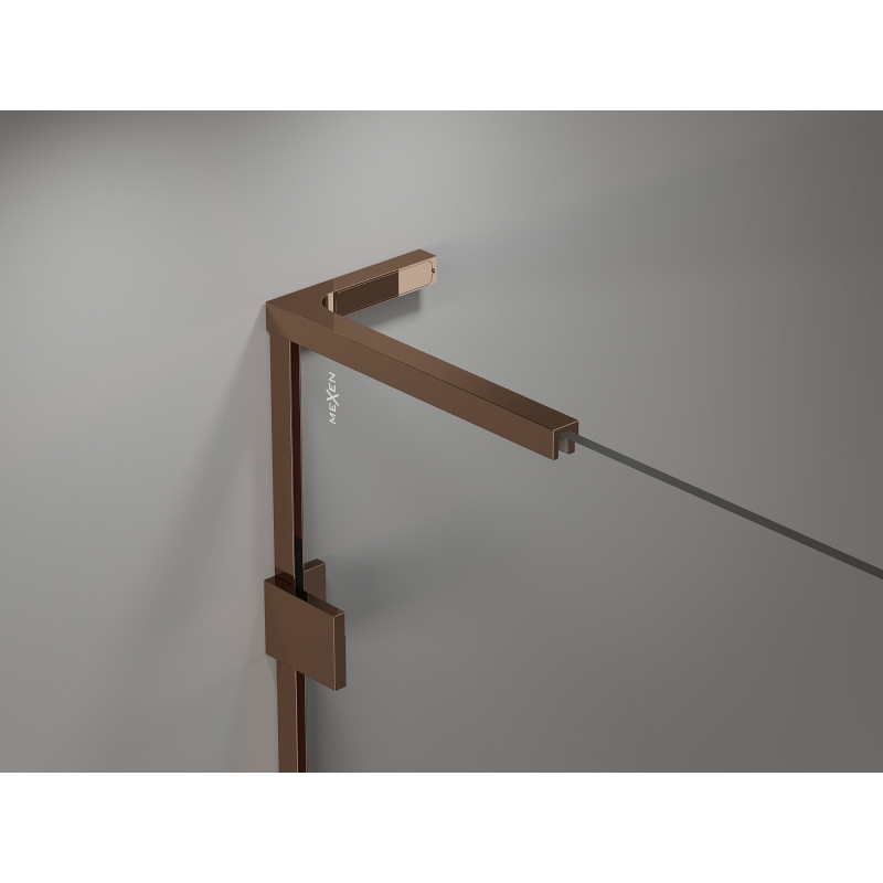 Mexen Lunar L dušisein Walk-in parem 70 x 200 cm, läbipaistev 8 mm, roosa kuld - 830L-070-000-60-00-P
