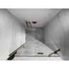 Mexen Lunar parema käega hingedega dušiuks 115 cm, läbipaistev, roosa kuld - 834-115-000-60-00-P