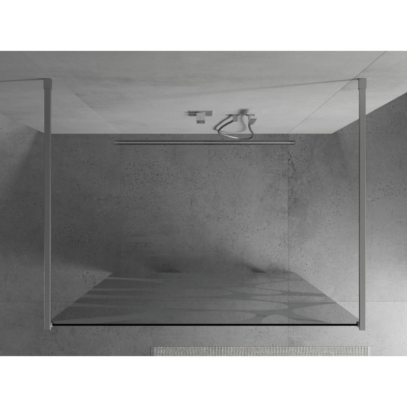 Mexen Kioto eraldiseisev dušisein 110 x 200 cm, valge laine 8 mm, kroom - 800-110-002-01-97