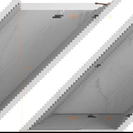 Mexen Lunar horizontālas dušas durvis, labās, 130 cm, caurspīdīgas, rozā zelts - 834-130-000-60-00-P