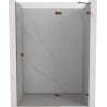Mexen Lunar drzwi prysznicowe uchylne prawe 130 cm, transparent, różowe złoto - 834-130-000-60-00-P