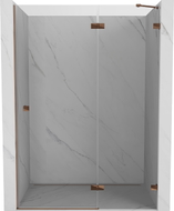 Mexen Lunar dušiukse paremale avanev 135 cm, läbipaistev, roosakaskuldne - 834-135-000-60-00-P