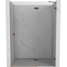 Mexen Lunar drzwi prysznicowe uchylne prawe 140 cm, transparent, różowe złoto - 834-140-000-60-00-P