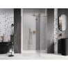 Mexen Lunar right-hinged shower door 140 cm, transparent, rose gold - 834-140-000-60-00-P