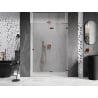 Mexen Lunar porte de douche battante droite 140 cm, transparent, or rose - 834-140-000-60-00-P