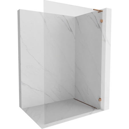 Mexen Lunar L dušisein Walk-in parem 110 x 200 cm, läbipaistev 8 mm, roosa kuld - 830L-110-000-60-00-P