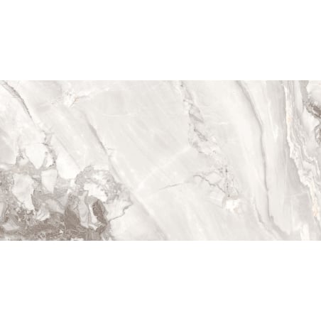 Mexen Limos White glazed rectified gres G1, floor-wall tile 120 x 60 cm, gloss - TL127-120-060-03