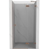 Mexen Lunar dušiuksed avanevad paremal, 75 cm, läbipaistev, harjatud vask - 834-075-000-65-00-P