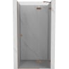 Mexen Lunar porte de douche battante droite 75 cm, transparent, cuivre brossé - 834-075-000-65-00-P