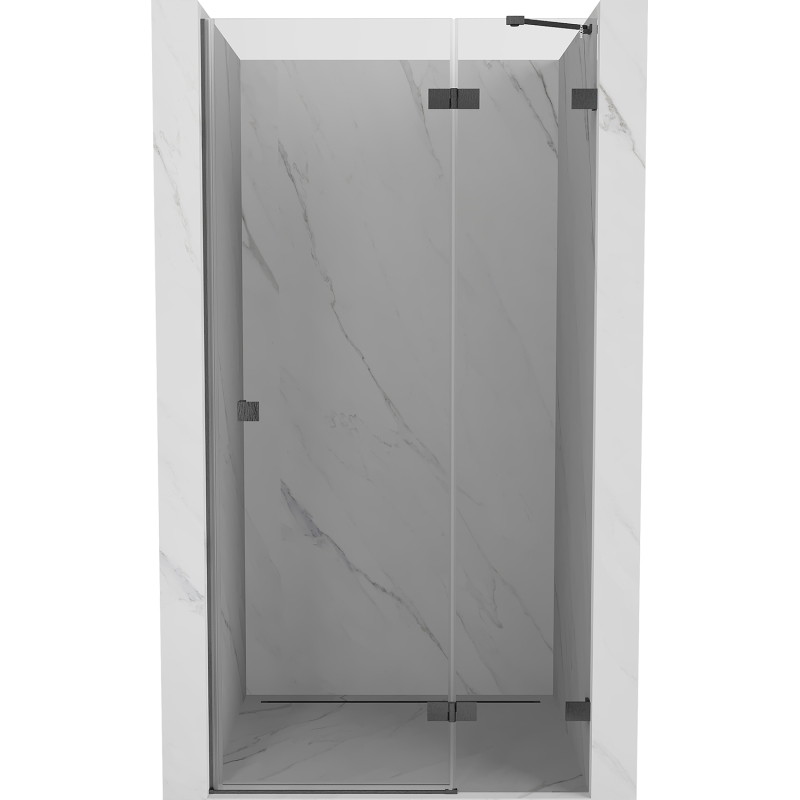 Mexen Lunar duššialune parempoolne, 85 cm, läbipaistev, harjatud püssihall - 834-085-000-66-00-P