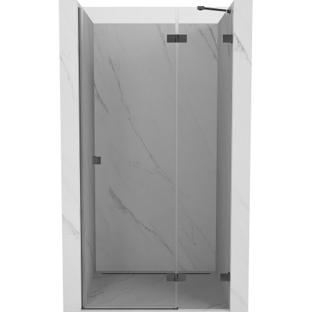 Mexen Lunar duššialune parempoolne, 85 cm, läbipaistev, harjatud püssihall - 834-085-000-66-00-P