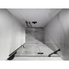 Mexen Lunar duššialune parempoolne, 85 cm, läbipaistev, harjatud püssihall - 834-085-000-66-00-P