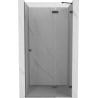 Mexen Lunar porte de douche battante droite 90 cm, transparent, gris canon brossé - 834-090-000-66-00-P