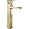 Mexen Emma grifo alto para lavabo, oro cepillado - 71910-50