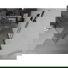 Mexen Kioto freistehende Duschwand 110 x 200 cm, weiße Welle 8 mm, schwarz - 800-110-002-70-97