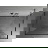 Mexen Kioto freistehende Duschwand 120 x 200 cm, weiße Welle 8 mm, schwarz - 800-120-002-70-97