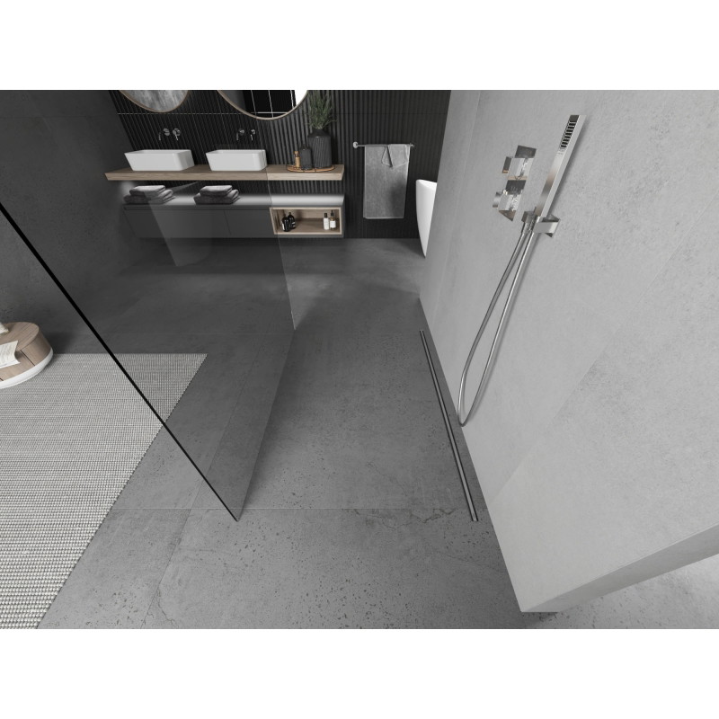 Mexen Kioto vabalt seisev dušisein 130 x 200 cm, läbipaistev 8 mm, kroom - 800-130-002-01-00