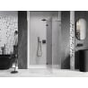 Mexen Lunar porte de douche pivotante droite 130 cm, transparent, gris canon brossé - 834-130-000-66-00-P