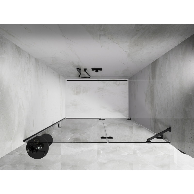 Mexen Lunar drzwi prysznicowe uchylne prawe 135 cm, transparent, gun gray szczotkowany - 834-135-000-66-00-P