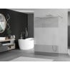 Mexen Kioto vrijstaande douchewand 140 x 200 cm, transparant/frost 8 mm, chroom - 800-140-002-01-35