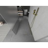 Mexen Kioto vrijstaande douchewand 140 x 200 cm, transparant/mat 8 mm, goud - 800-140-002-50-35