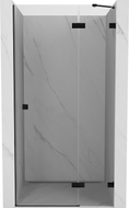 Mexen Lunar desna zakretna tuš vrata 70 cm, prozirna, crna - 834-070-000-70-00-P